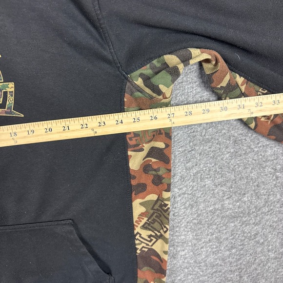 Vintage MMA Elite Hoodie‎ Sweater Mens XL Black Camo Spellout Long Sleeve Y2K - Picture 6 of 8
